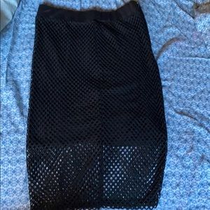 Fishnet pencil skirt